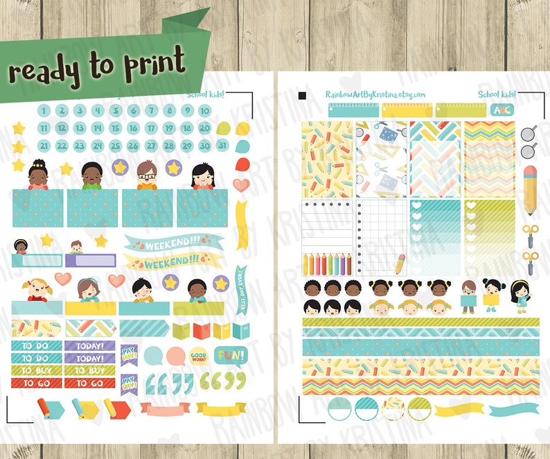 School Teacher Children Happy Planner Classic Etsy School teacher children happy planner classic etsy