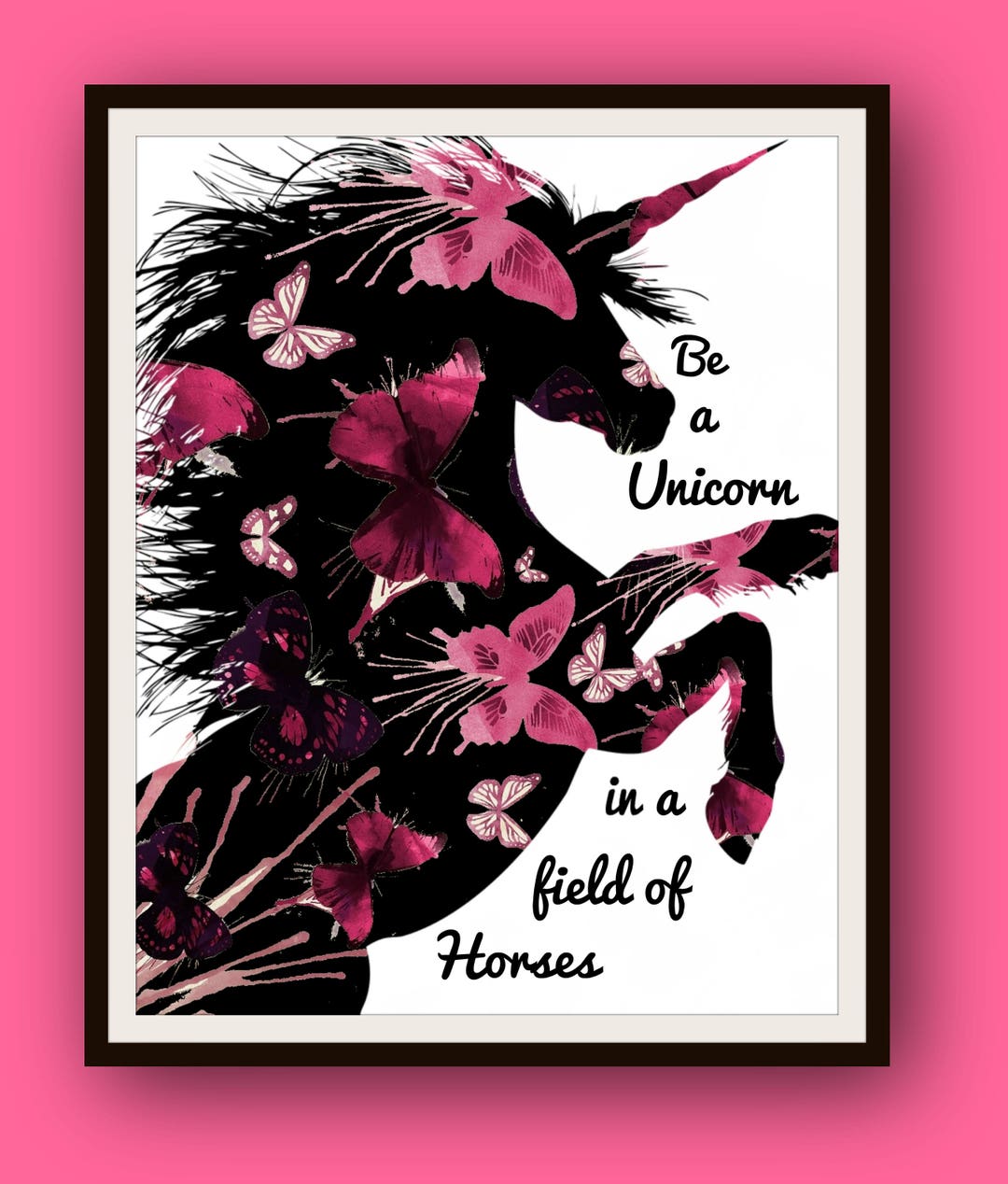 Be a Unicorn in a Field of Horses Unicorn Printable Nursery - Etsy