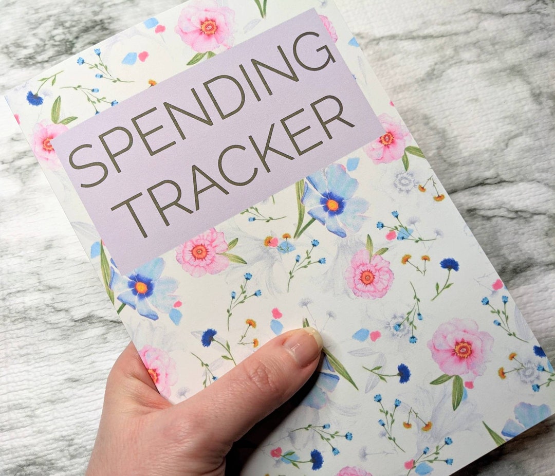 Spending Tracker Booklet for Logging Expenses, Vintage Floral