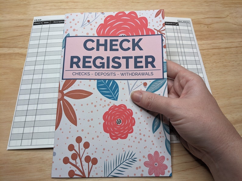 Check Register, Checkbook Transaction Log, Checking Account Tracker