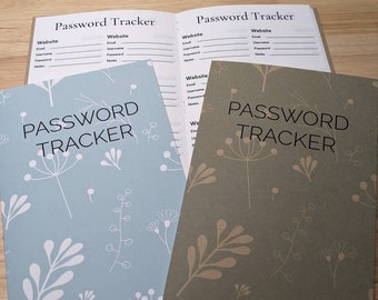 Botanical Password Tracker Logbook: Account, Email, Username