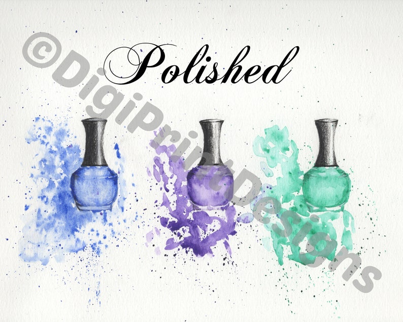 Nail Polish Printable Makeup Print Nail Polish Makeup - Etsy