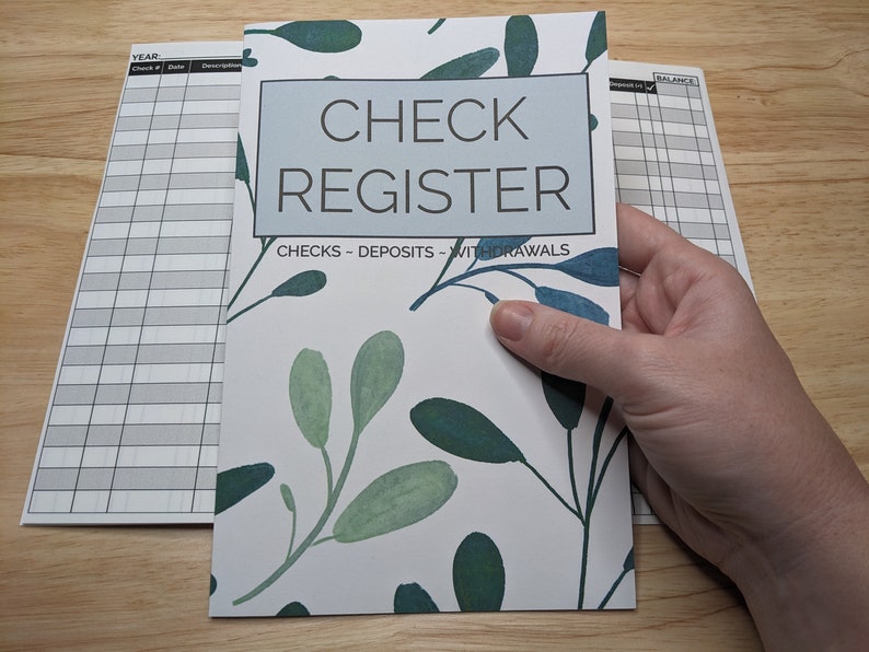 Check Register, Checkbook Transaction Log, Checking Account Tracker