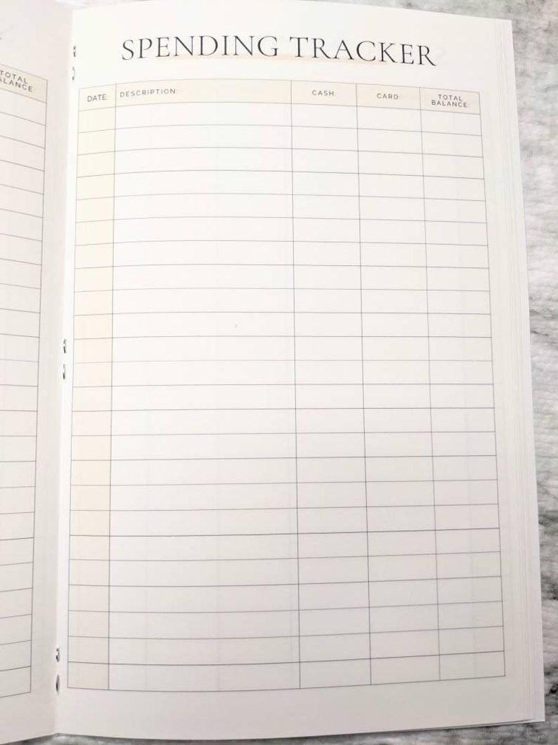 Spending Tracker Booklet for Logging Expenses, Vintage Floral
