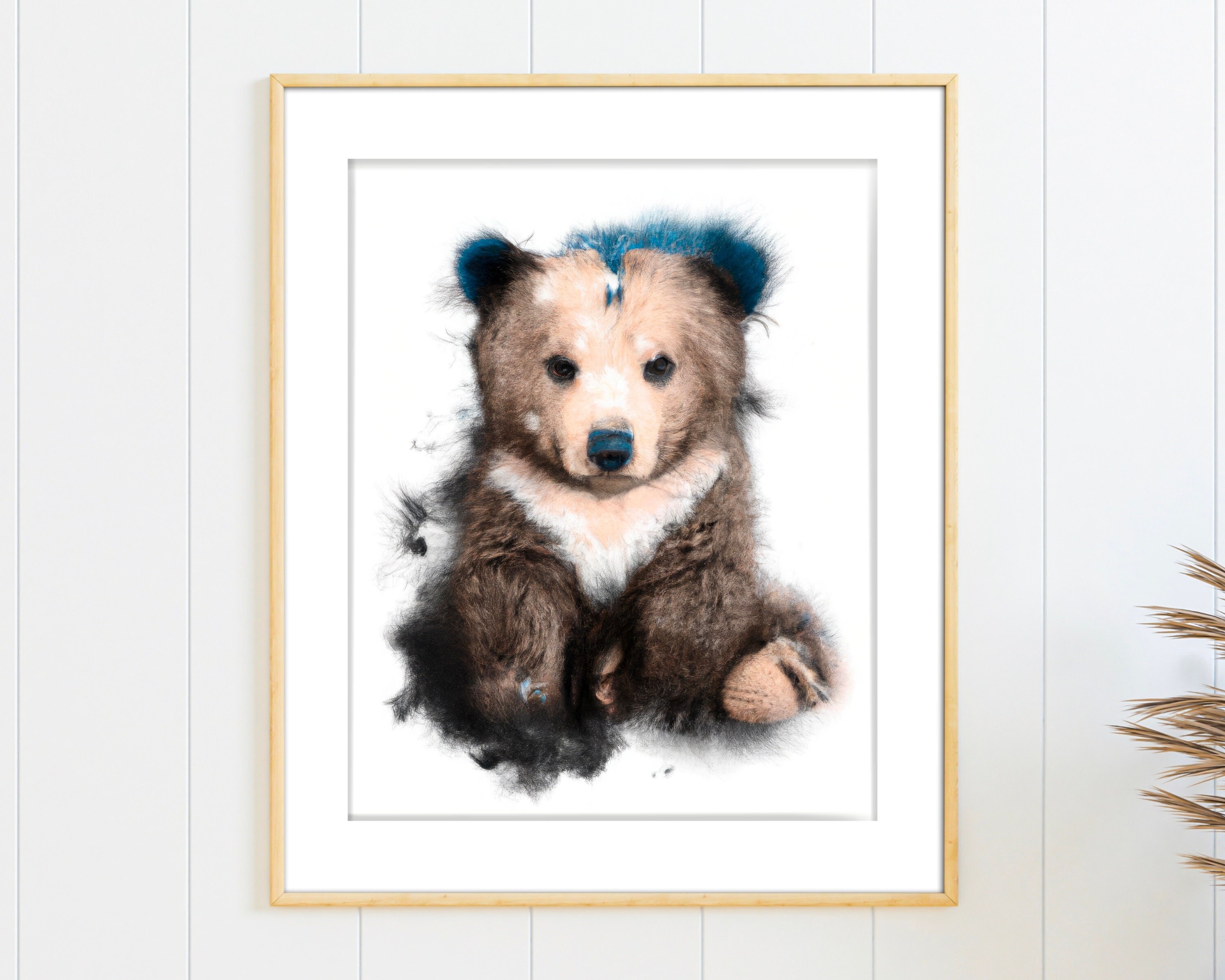 Bearcub Painting Printable Wall Art Watercolor Bear Instant - Etsy