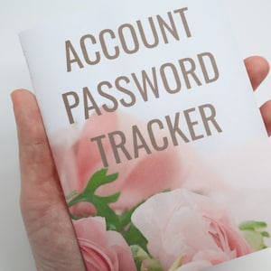 Floral Password Tracker: Username & Account Logbook