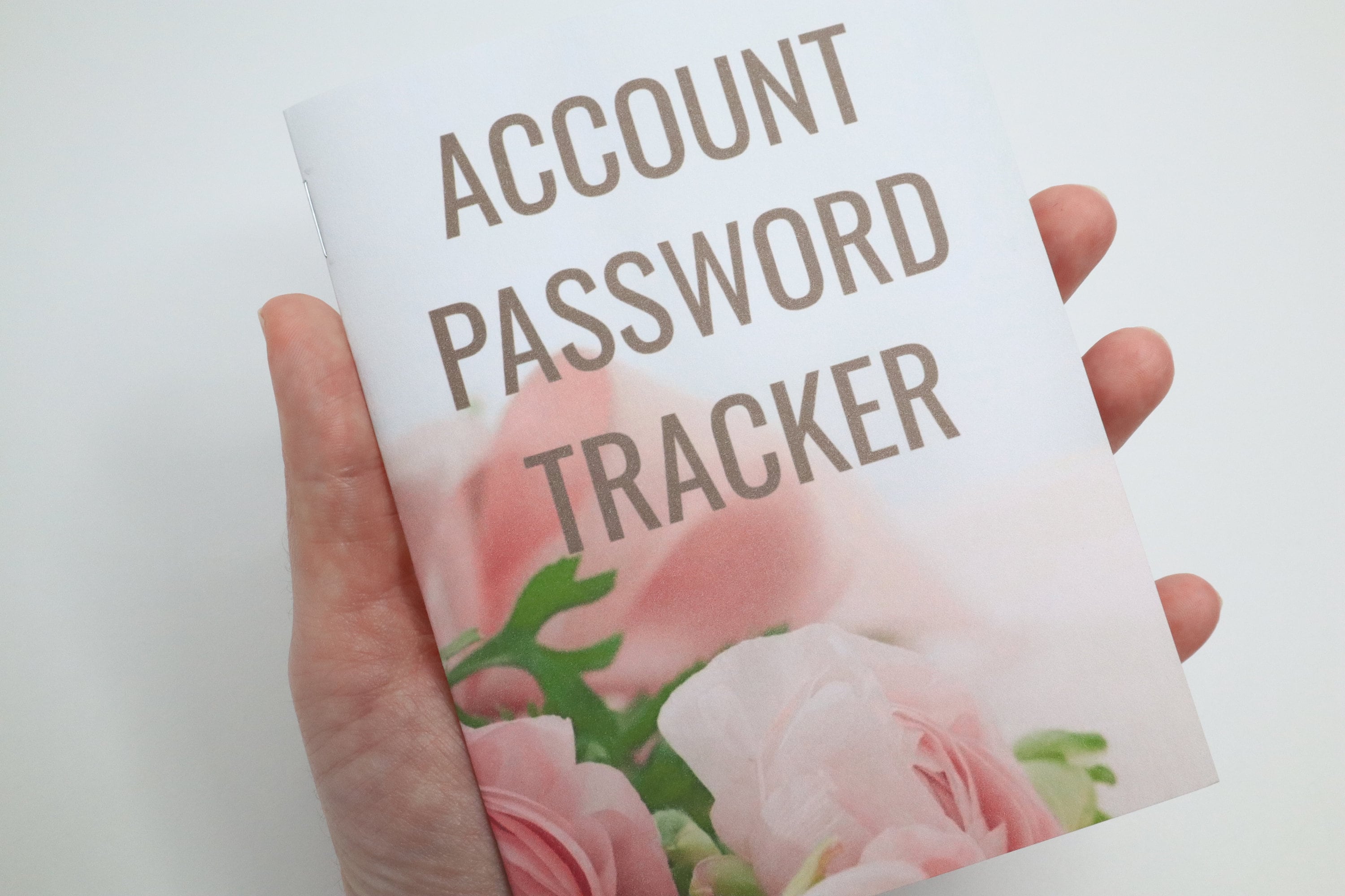 Floral Password Tracker: Username & Account Logbook