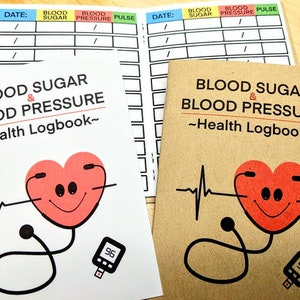 Blood Sugar Blood Pressure Logbook, Small 3&quot;X4&quot;, Health Journal, Diabetics Travel Planner, Blood Glucose Tracker, High Blood Pressure Log