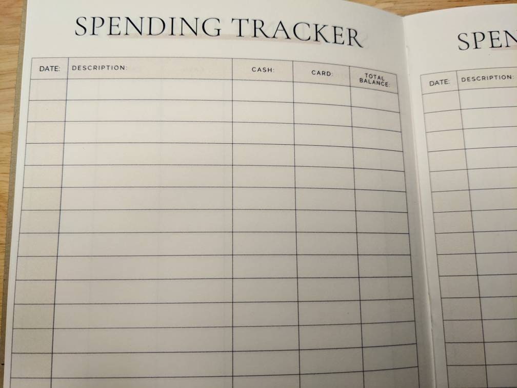 Spending Tracker Booklet for Logging Expenses, Vintage Floral