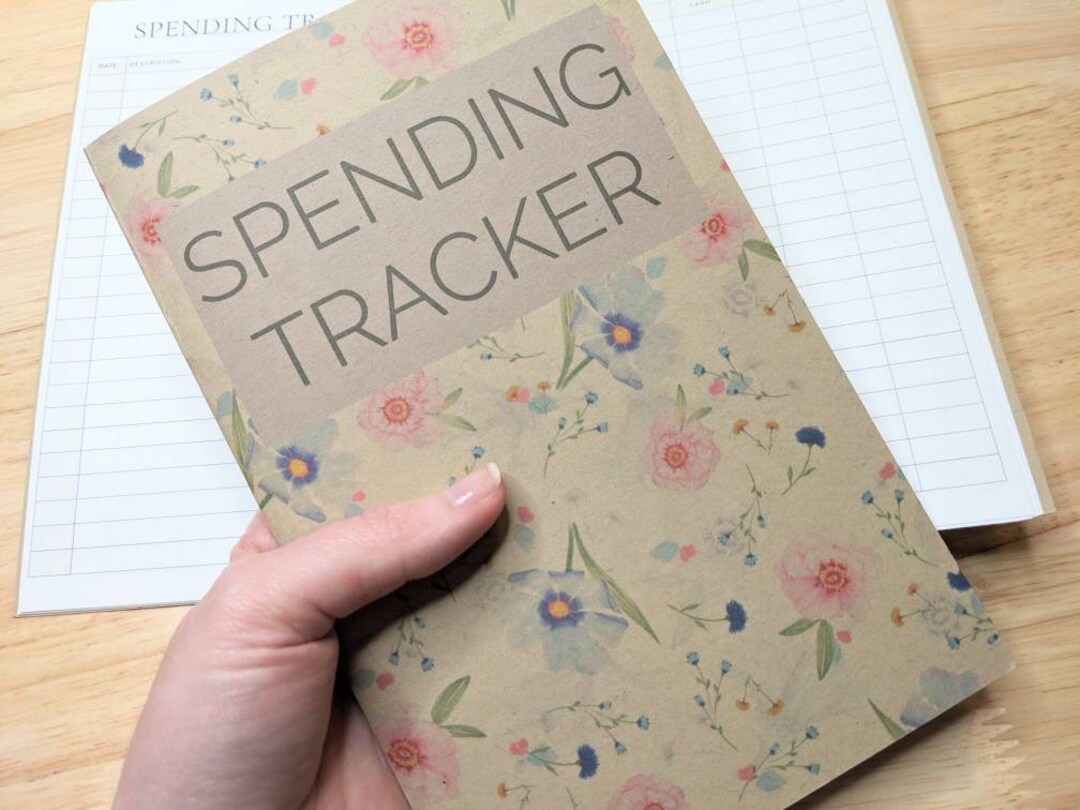Spending Tracker Booklet for Logging Expenses, Vintage Floral
