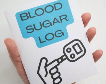 Blood Sugar Logbook // Diabetic Travel Log / Health Tracker Booklet / Notebook for Diabetes / Small Health Book / Monitor and Record Sugar