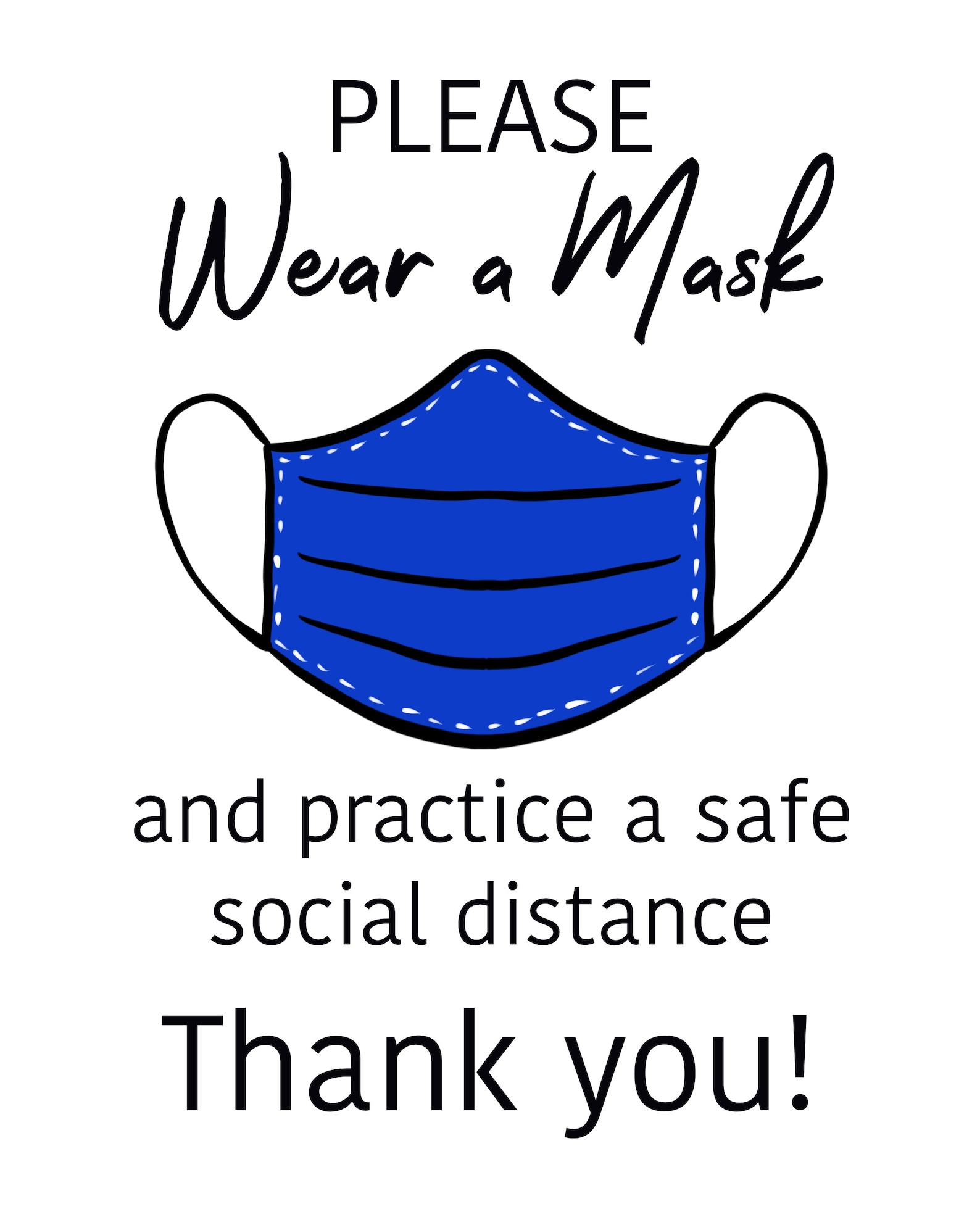 Please Wear Mask Sign Printable