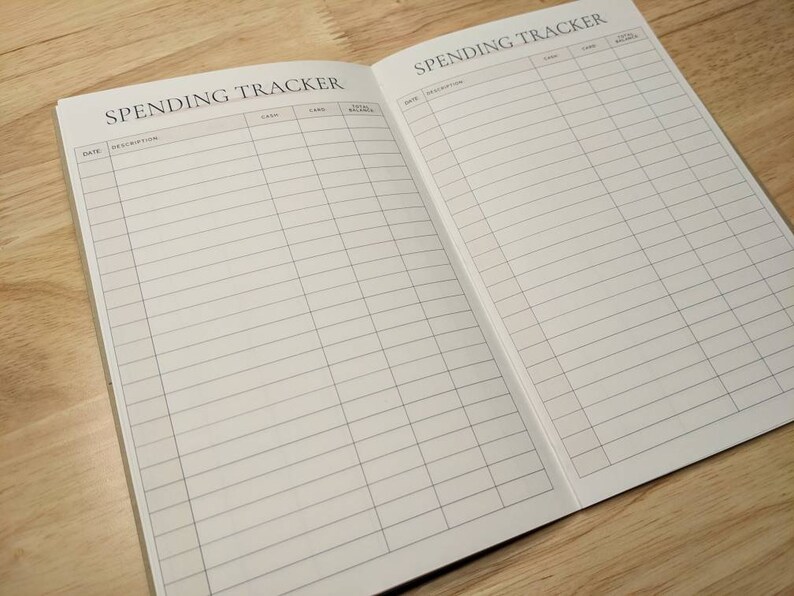 Spending Tracker Booklet for Logging Expenses, Vintage Floral