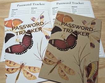 Butterfly Password Tracker Logbook: Account Login Organizer
