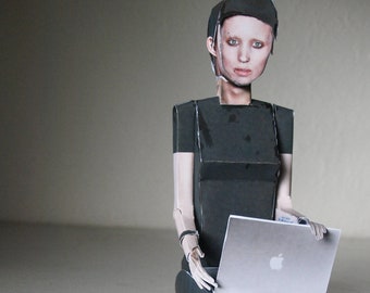 Girl with the Dragon Tattoo DIY Poseable Papercraft Doll