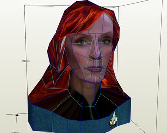 Star Trek Dr Crusher Papercraft Bust