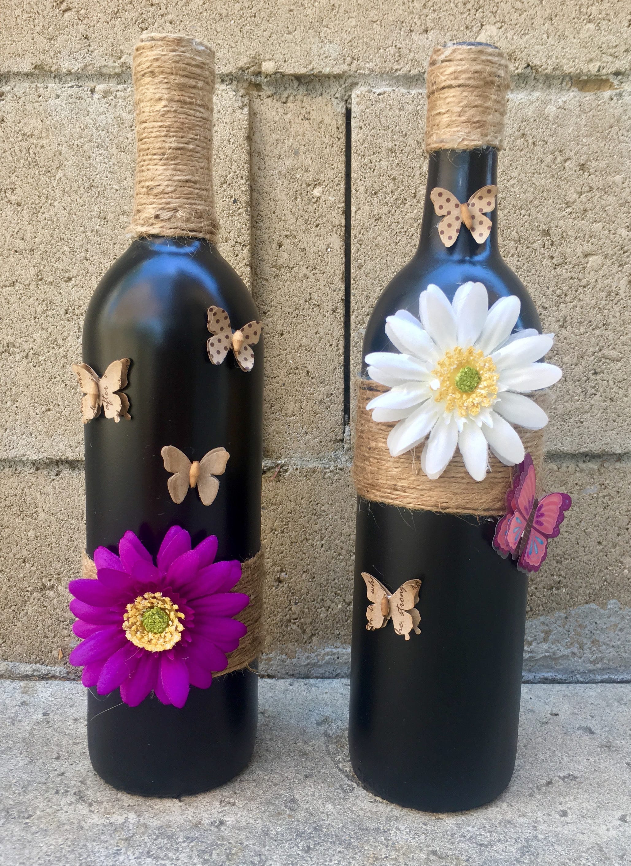 DIY wine bottle crafts. - The V Spot