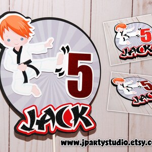 Karate Cake Topper Karate Birthday Party Karate Topper. | Etsy