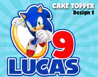 Sonic cupcake topper | Etsy
