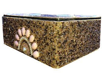 beaded jewelry box etsy