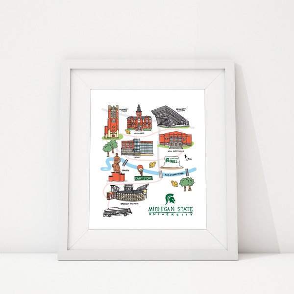 Msu Wall Art Etsy