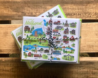 Downtown Milford MI Notecards: Historic Buildings, Pack of 8