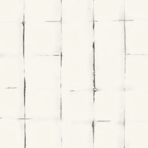 Modern Minimal Grid Wallpaper, Organic Grid Pattern, Grey and Cream, Pre-Pasted Wallpaper Easy Installation and Removal, Luxury Wall Decor image 2