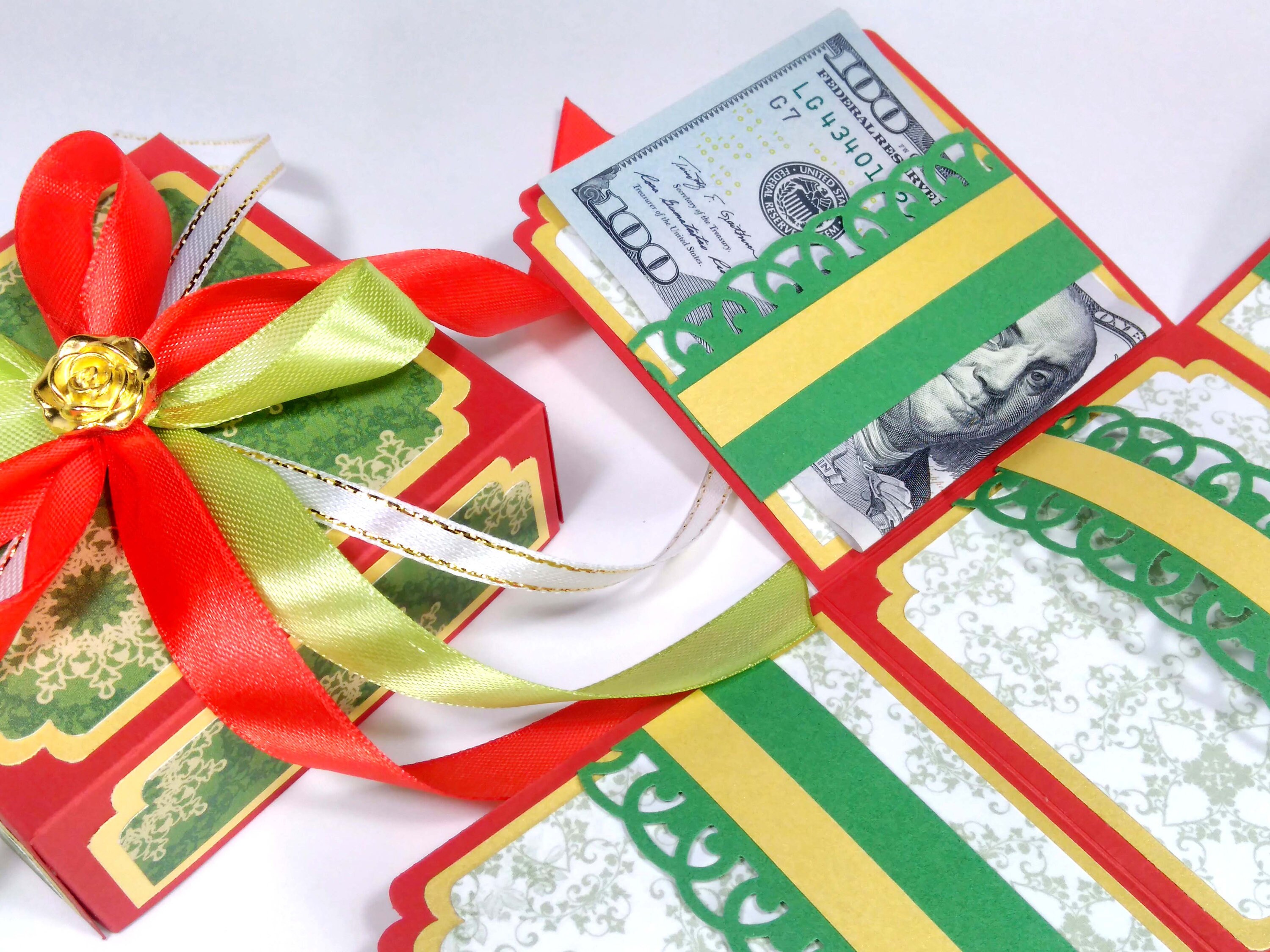 Christmas exploding money gift box winter invitations or etsy