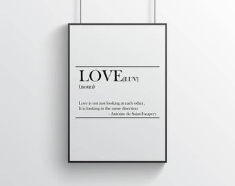 Love, Printable Minimalist Wall Art, Quote Art, Black and White Print,Best Selling Items, Most Popular Items, wall art quote "love" Poster