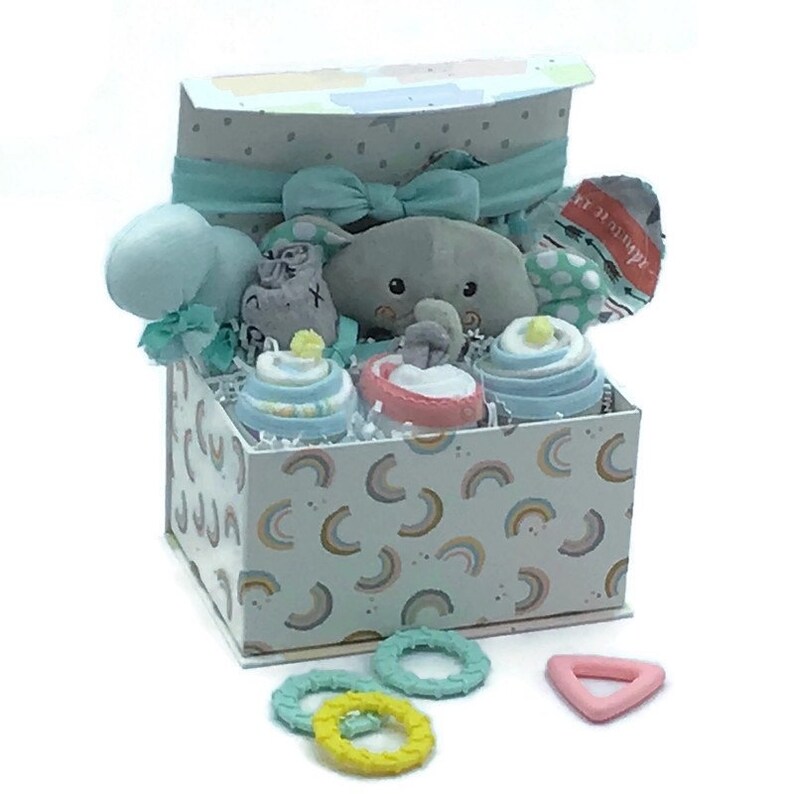 Preemie girl elephant gift basket Corporate baby gift for new Etsy