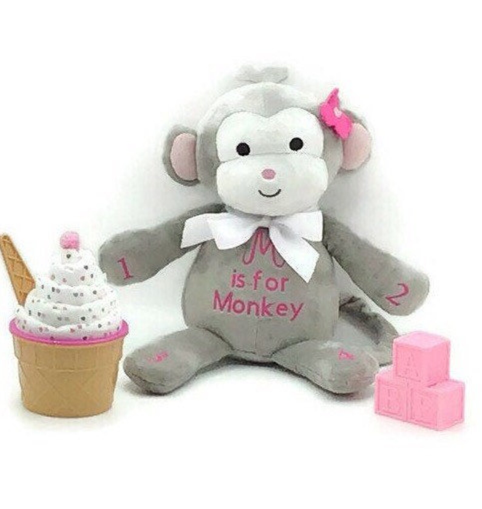 Personalized monkey plushie baby gift Baby shower gift for Etsy