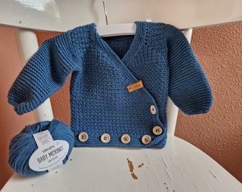 Crochet baby wrap cardigan