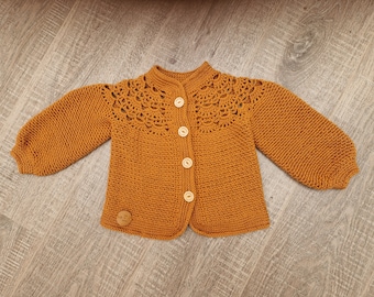 Crochet pattern toddler vest openwork stitch bamboo cotton (024)
