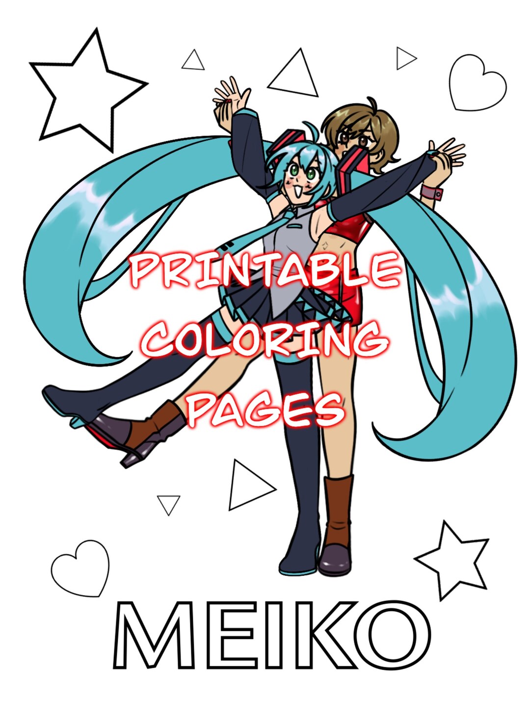 Printable VOCALOID Coloring Pages - Etsy