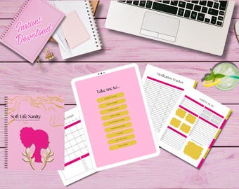 Self-Care Digital Journal for Black Women: Mental Health Planner (PDF Download