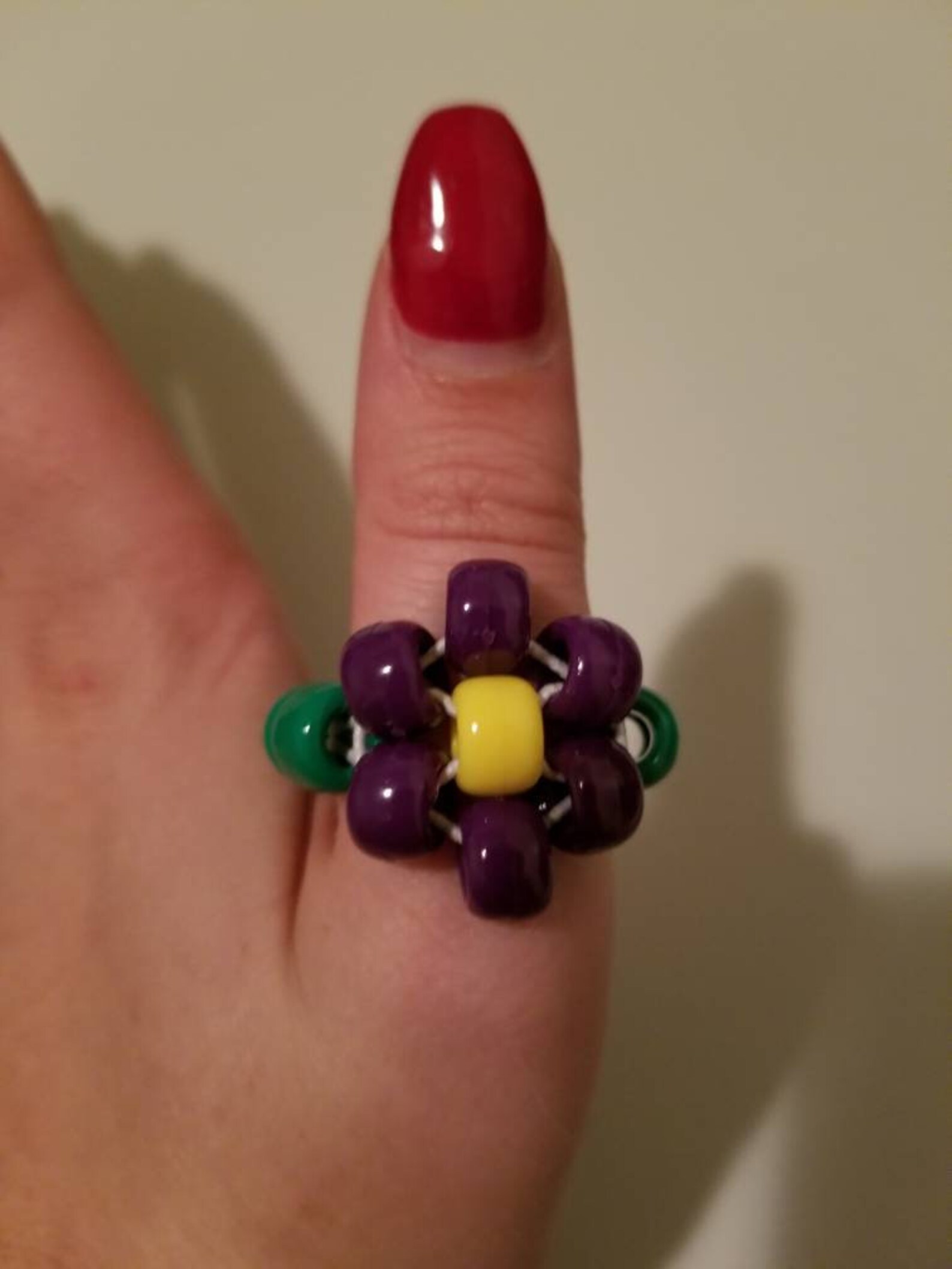 Kandi Flower Ring Etsy