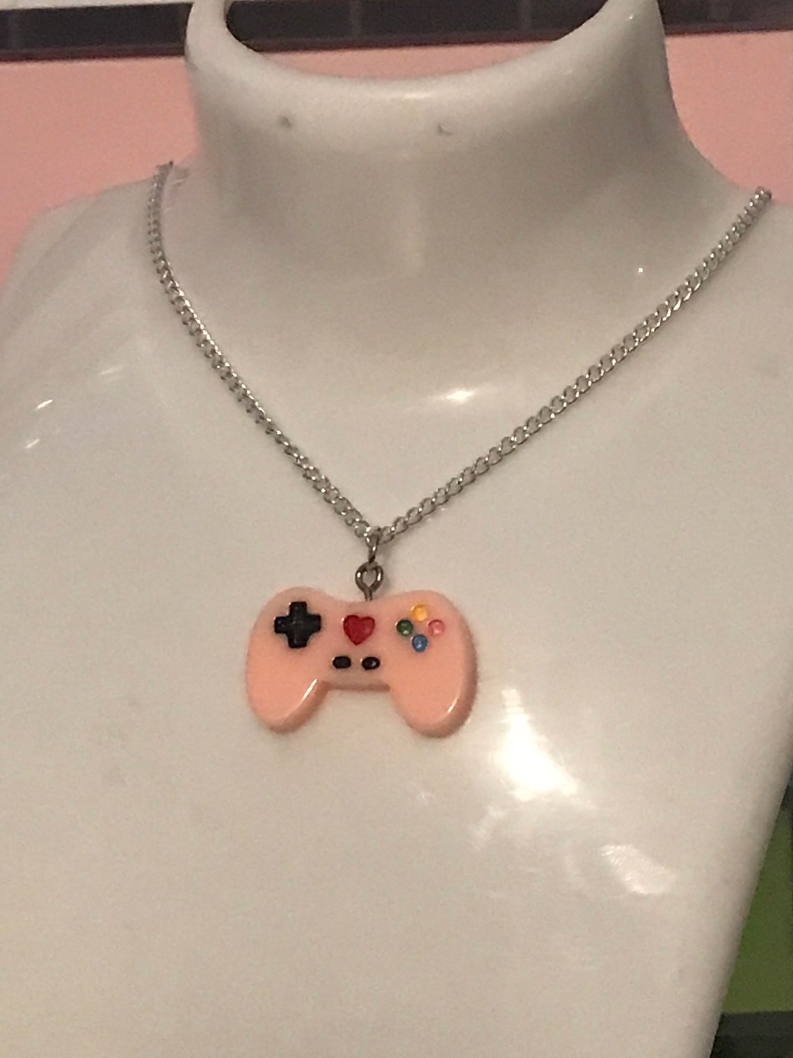 Gaming Controller Charm Necklace. Various Colours Available. Etsy