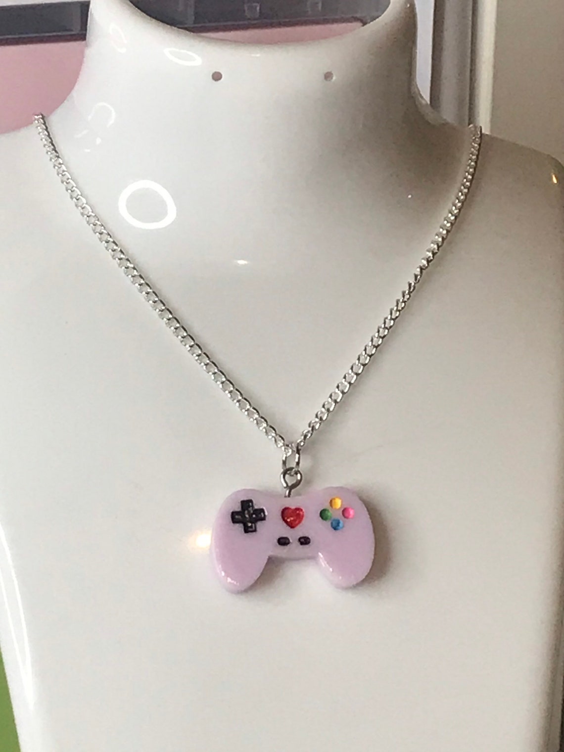 Gaming Controller Charm Necklace. Various Colours Available. Etsy