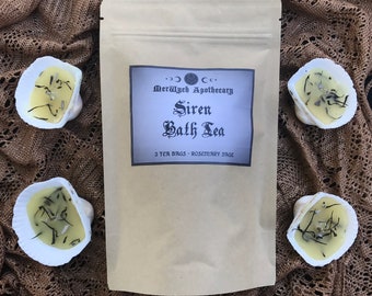 Siren Bath Tea, merwych, merwych apothecary, seawitch, mermaid, bath soak, bath salts, merwitch