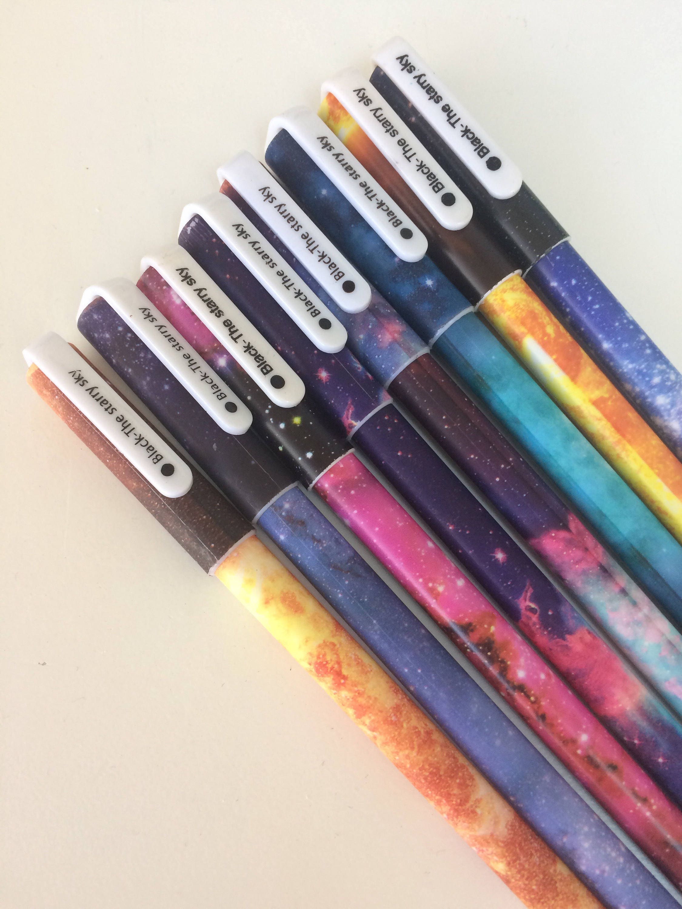 Starry Sky Patterned Pen Black Ink Gel Pen Planner Pen | Etsy