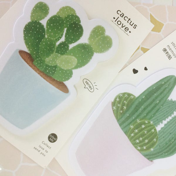 Cactus Memo Pad - Sticky Notes - Notepad