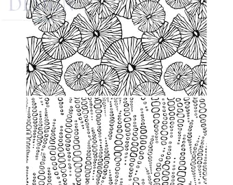 Polymer Clay Silkscreen (Water Lily Pond) Jessama Design Silkscreen #137
