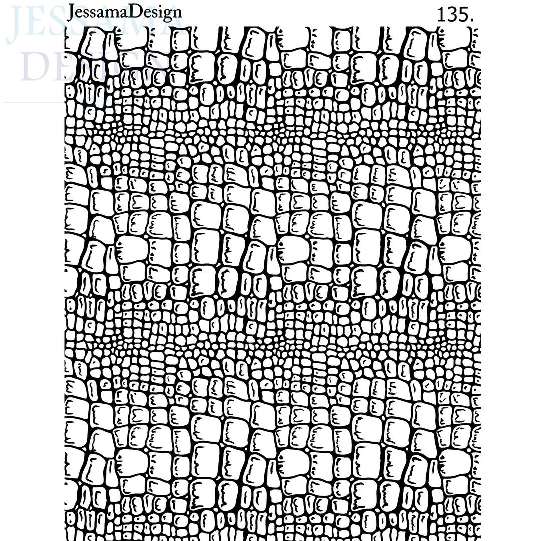 Pattern Hee Silkscreen for Polymer Clay - Alligator Scale Pattern - Jessama Design ...
