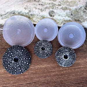 Molde de erizo de mar - Molde de silicona flexible hecho a mano - 3 formas - Úselo con arcilla polimérica o resina