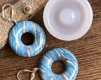 Silicone Donut Mold - Classic Circle Shape - Create jewelry with polymer clay and resin - Jessama Design #10