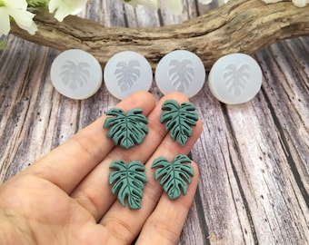 Mini Monstera Leaf-siliconenmal - Monstera Leaf-patronen - Gebruik met polymeerklei, metaalklei en hars - Jessama Design Monstera Leaf-set #1