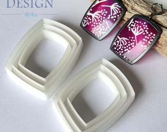 Rautenförmige Ausstecher - 6-teiliges Set zur Verwendung mit Polymer Clay, Keramik, Metal Clay - Jessama Design Rockin Rhomboide Ausstecher