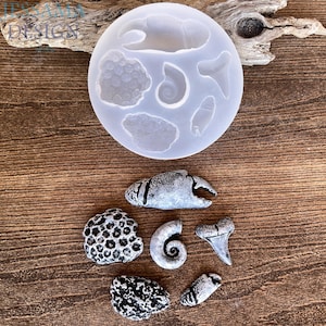 Sea Shell Earring Mold #3 - Handmade Flexible Silicone Mold - Use with polymer clay, resin, metal clay and air dry clay
