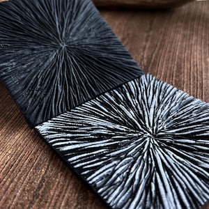 Polymer Clay Texture Mat - Frozen Fractures Pattern - Use with polymer clay, metal clay, pottery clay and inking - Clay Texture #12.