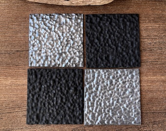 71. Polymer Clay Texture Mat - Hammered Metal Pattern - Use with polymer clay, metal clay, pottery clay and inking